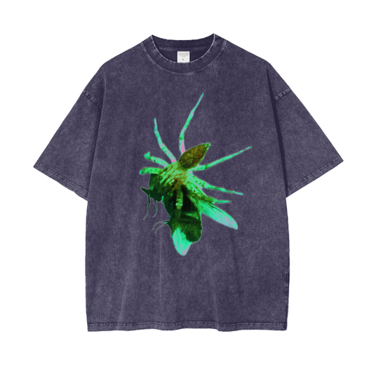 Green Spider Acid Wash Oversize T-Shirt
