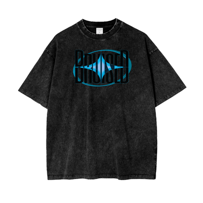 Black and Bruised Tattoo Acid Wash Oversize T-Shirt