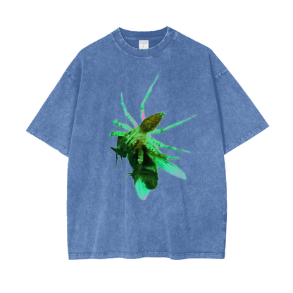 Green Spider Acid Wash Oversize T-Shirt
