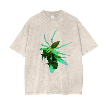 Green Spider Acid Wash Oversize T-Shirt