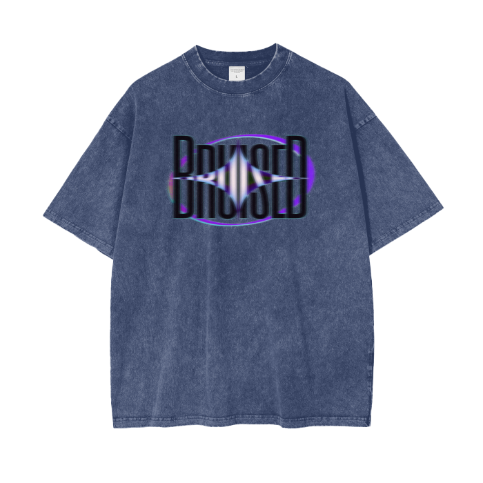 Blurry Bruised Acid Wash Oversize T-Shirt