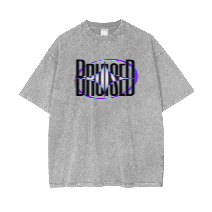 Blurry Bruised Acid Wash Oversize T-Shirt