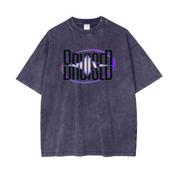 Blurry Bruised Acid Wash Oversize T-Shirt