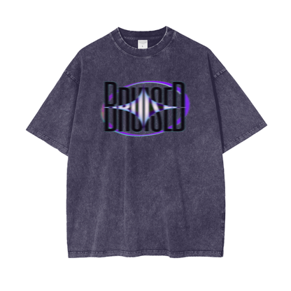 Blurry Bruised Acid Wash Oversize T-Shirt