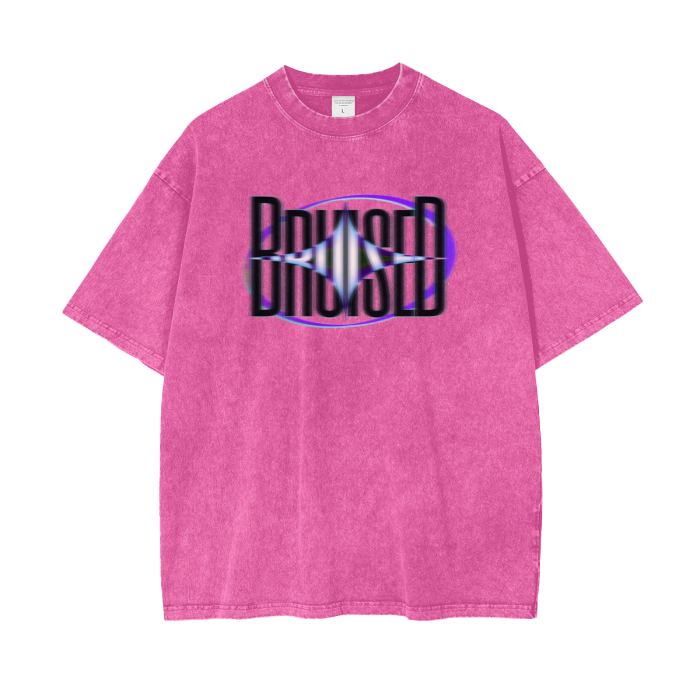 Blurry Bruised Acid Wash Oversize T-Shirt