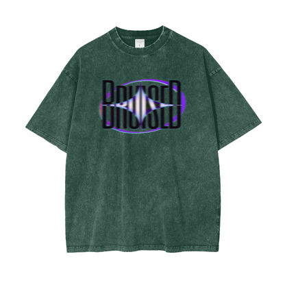 Blurry Bruised Acid Wash Oversize T-Shirt