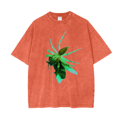 Green Spider Acid Wash Oversize T-Shirt