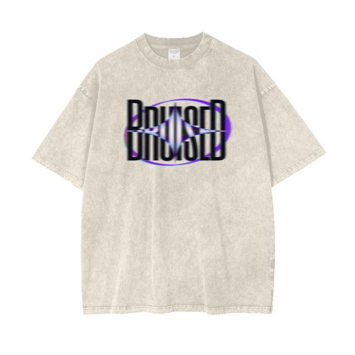 Blurry Bruised Acid Wash Oversize T-Shirt