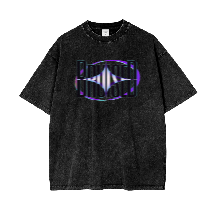 Blurry Bruised Acid Wash Oversize T-Shirt