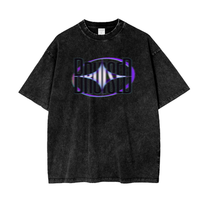 Blurry Bruised Acid Wash Oversize T-Shirt