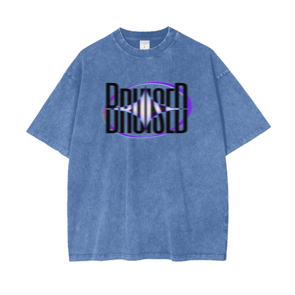 Blurry Bruised Acid Wash Oversize T-Shirt